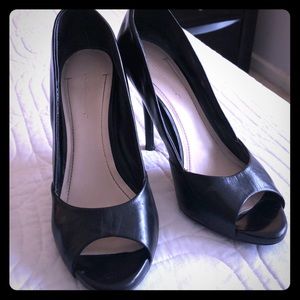 Bcbg black peep toe heels. Size 10